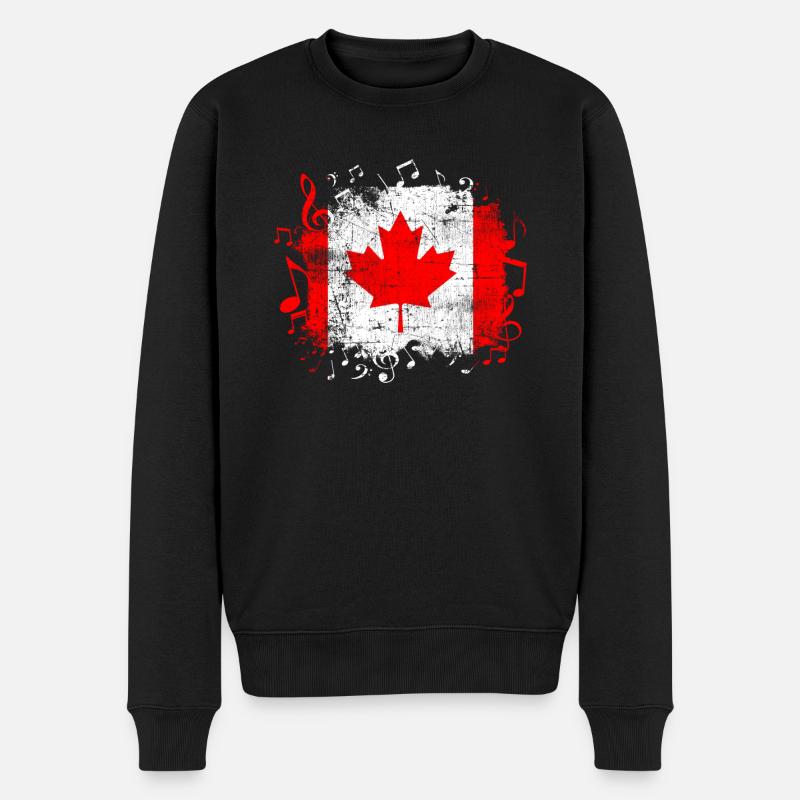 Kanada Musik - Männer Premium Bio Pullover - Schwarz