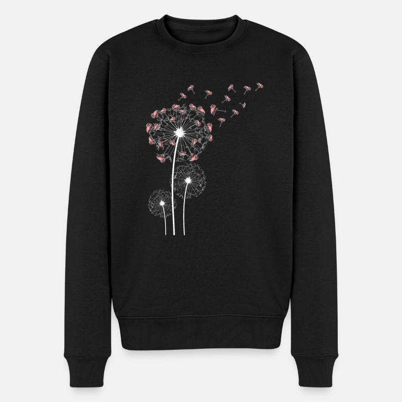 Flamant pissenlit - Pull Premium bio Homme - noir