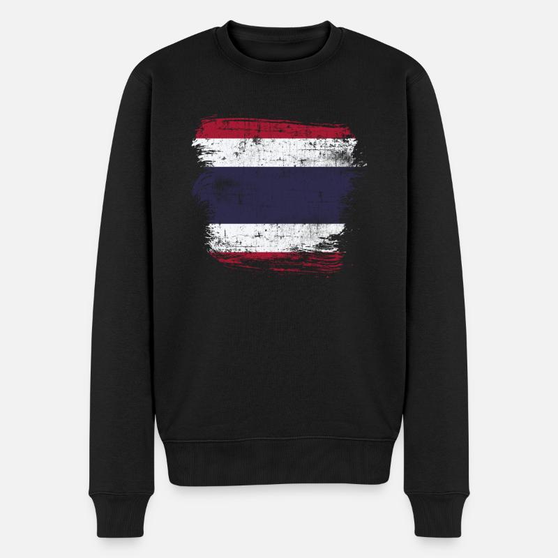 Thailand - Männer Premium Bio Pullover - Schwarz