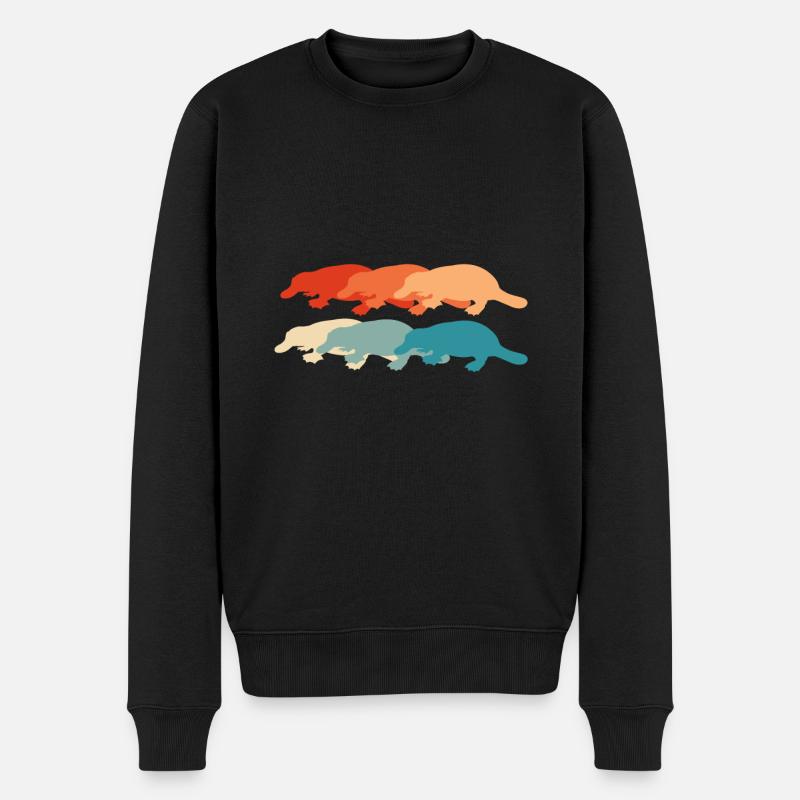 Schnabeltier Zoo - Männer Premium Bio Pullover - Schwarz