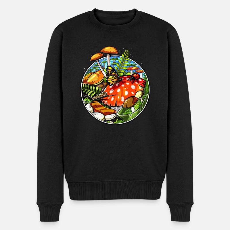 Champignons Magiques Champignons - Pull Premium bio Homme - noir