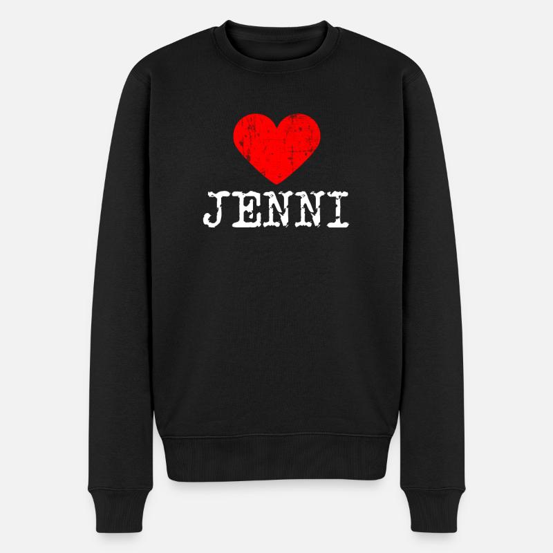 Coeur JENNI | Aimer jenni - Pull Premium bio Homme - noir