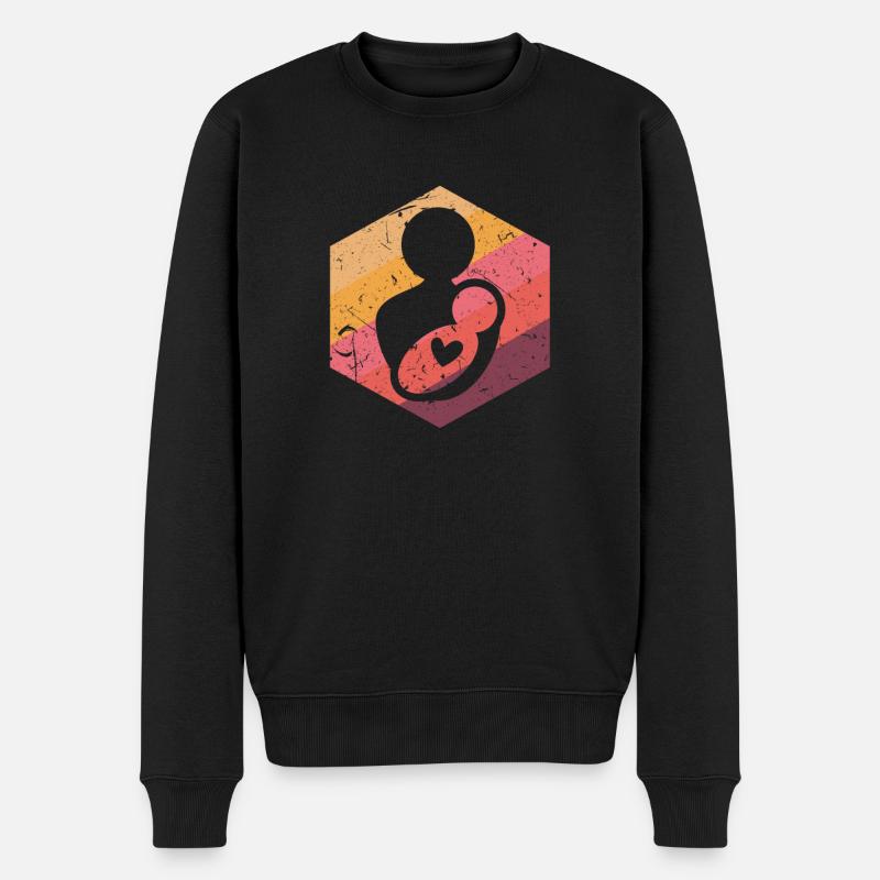 Hebamme - Männer Premium Bio Pullover - Schwarz