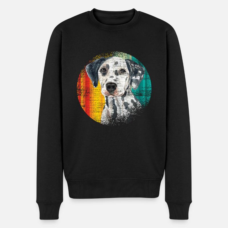 Amoureux des animaux dalmate - Pull Premium bio Homme - noir