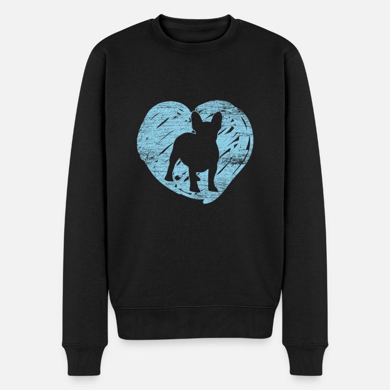 Amour bulldog français - Pull Premium bio Homme - noir
