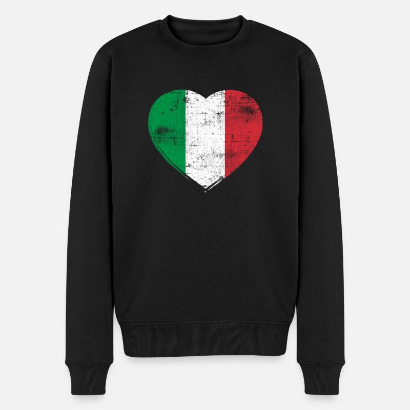 Coeur d'Italie - Pull Premium bio Homme - noir