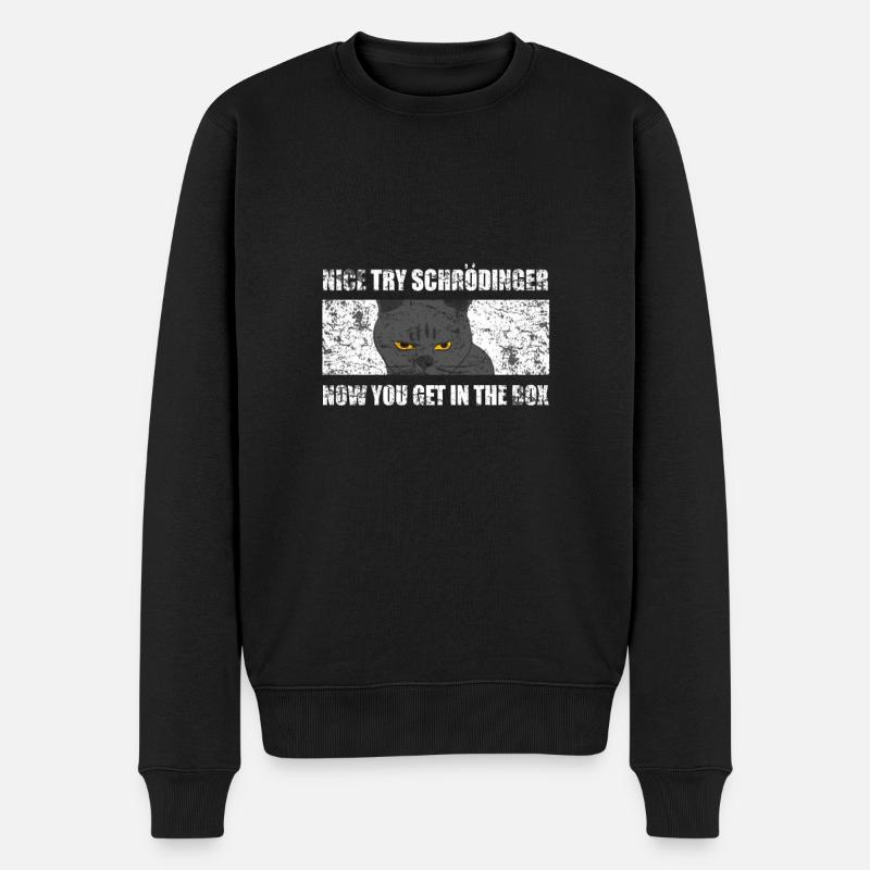 Physique Chat de Schrödinger - Pull Premium bio Homme - noir