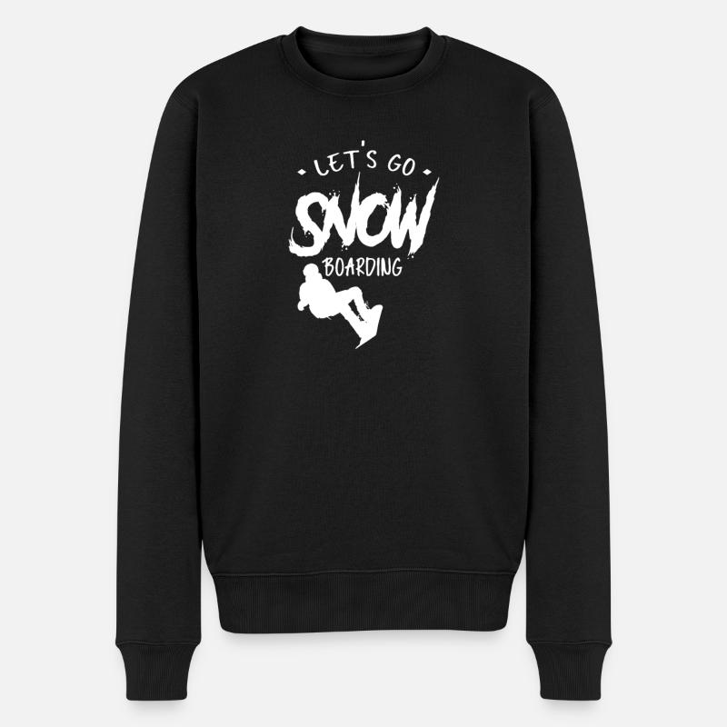 Boarden Snowboarden Snowboard Snowboarder Boarder - Männer Premium Bio Pullover - Schwarz
