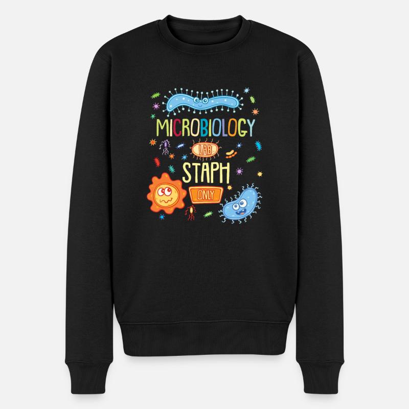 MICROBIOLOGIST: Microbiology Lab Staph Only - Männer Premium Bio Pullover - Schwarz
