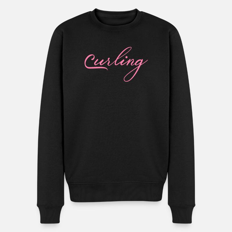 Curling - Männer Premium Bio Pullover - Schwarz