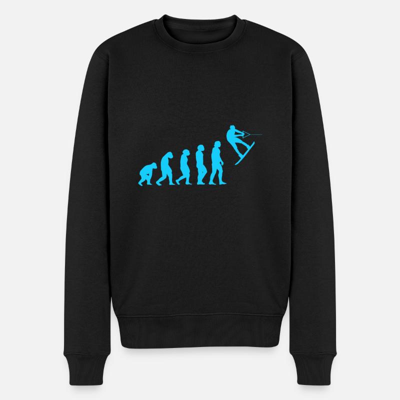 Wakeboard Evolution - Männer Premium Bio Pullover - Schwarz