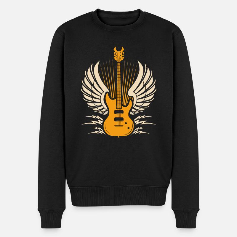 Mouches de guitare - Pull Premium bio Homme - noir