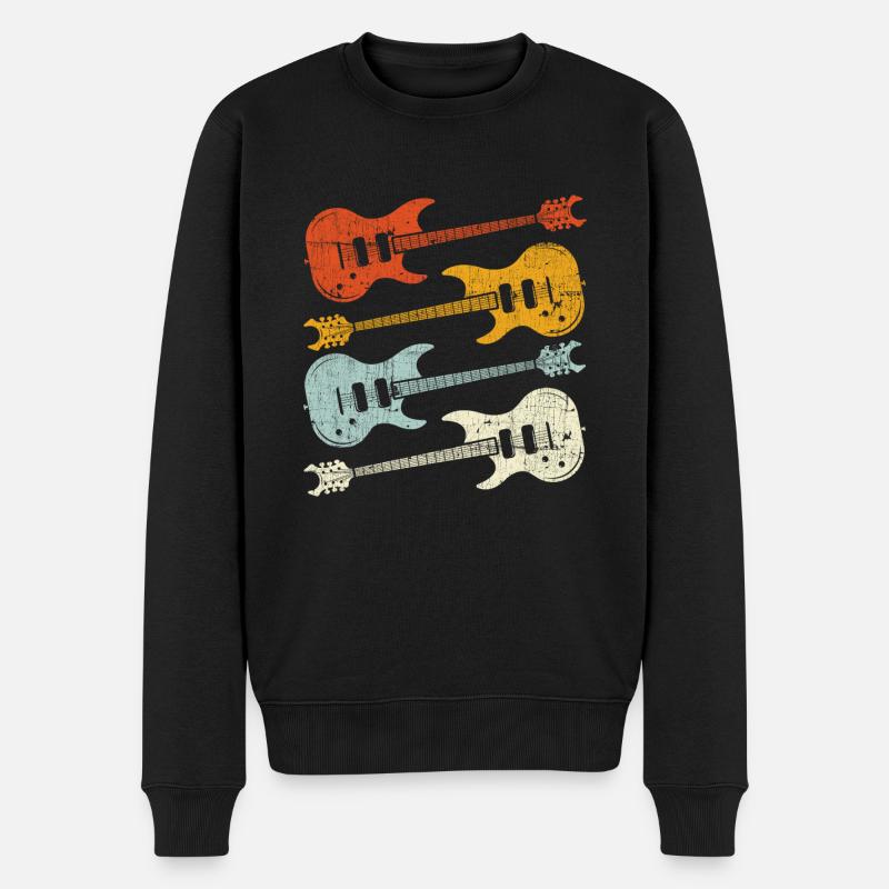 guitare - Pull Premium bio Homme - noir