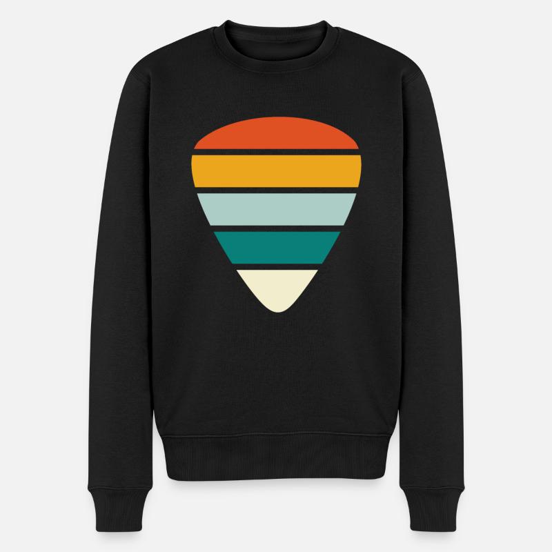 Gitarre - Männer Premium Bio Pullover - Schwarz