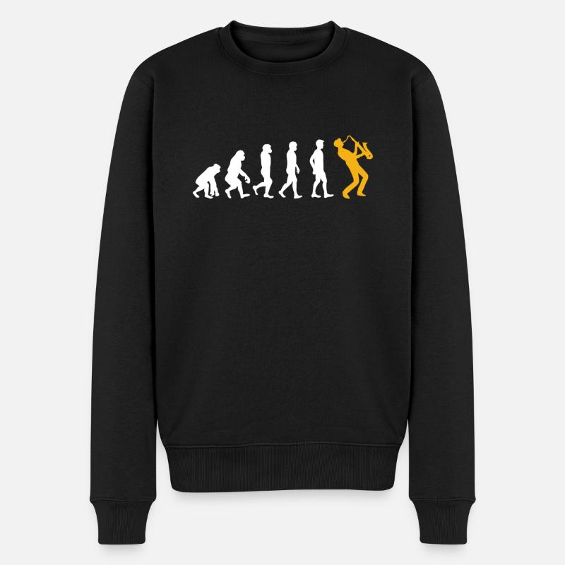Evolution saxophone - Men's Premium Organic Jumper - black