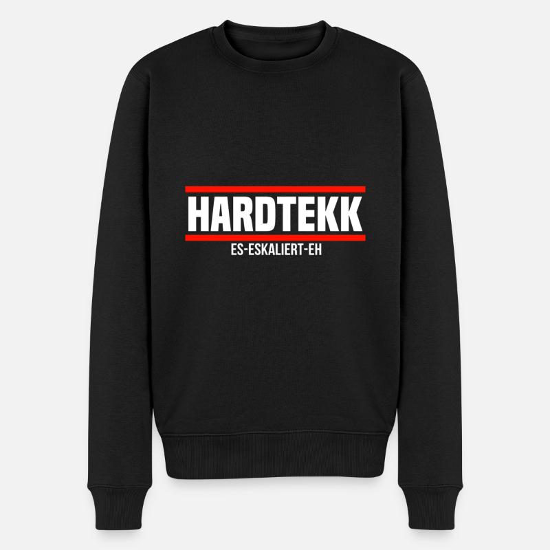 Techno Techno Musik Techno Liebhaber Raver Disco - Männer Premium Bio Pullover - Schwarz