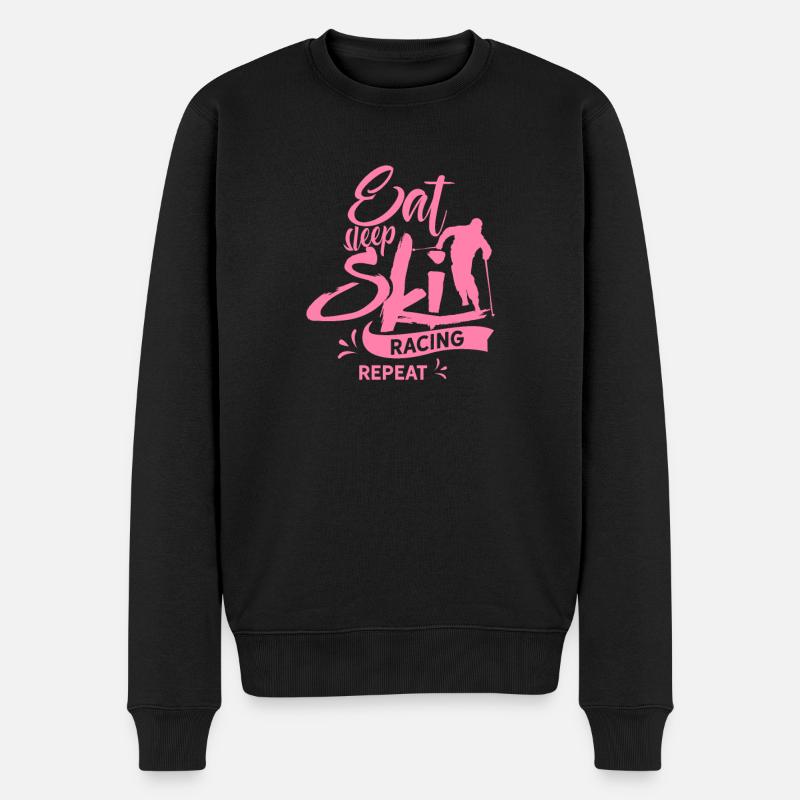 Coureur de ski coureur de ski course de ski course de ski - Pull Premium bio Homme - noir