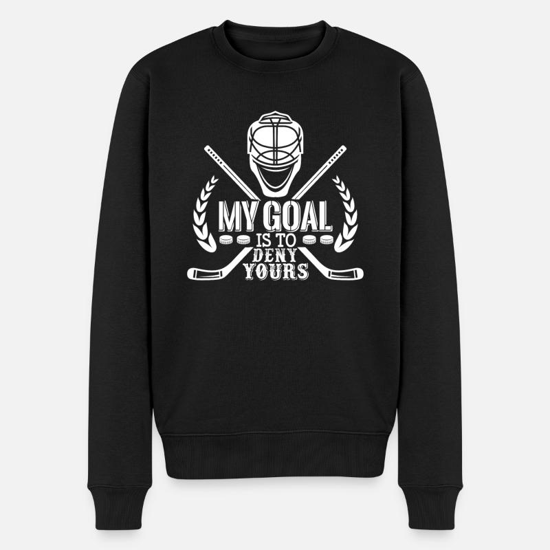 Hockey Goalie - Männer Premium Bio Pullover - Schwarz