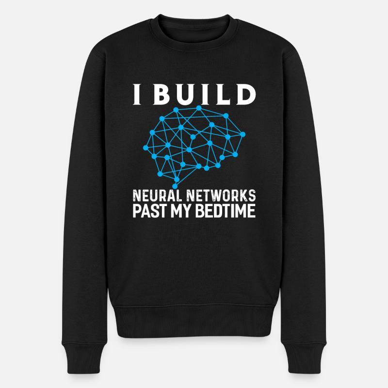 Machine Learning AI Neuronales Netz - Männer Premium Bio Pullover - Schwarz