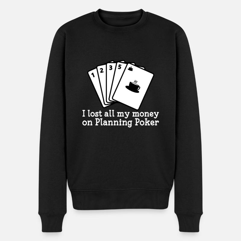 Scrum Planning Poker - Männer Premium Bio Pullover - Schwarz