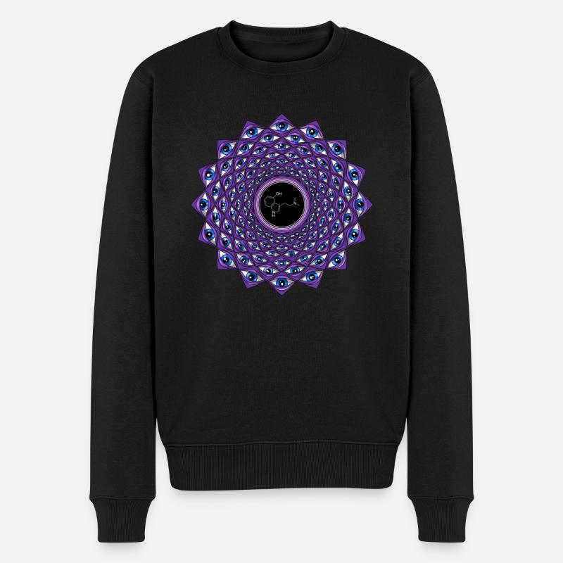Psychedelic DMT Molecule Trip - Men's Premium Organic Jumper - black