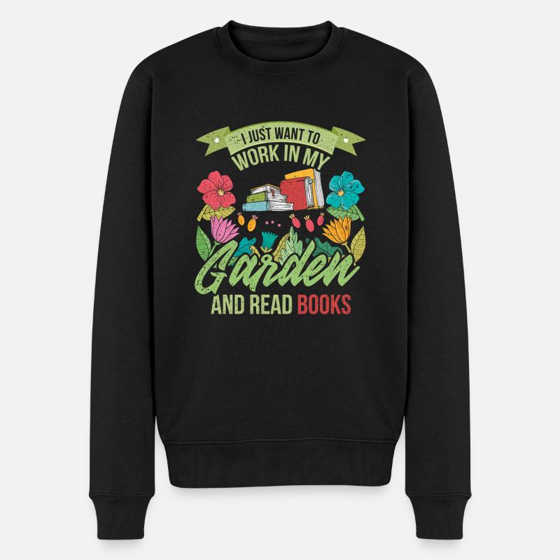 Jardinier Livres - Pull Premium bio Homme - noir