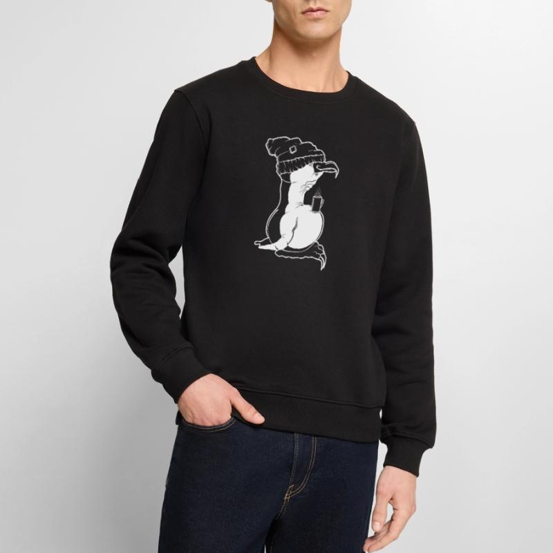 Tux Linux Pinguin Kaffee Pause Computer Freak Nerd Männer Premium Bio Pullover