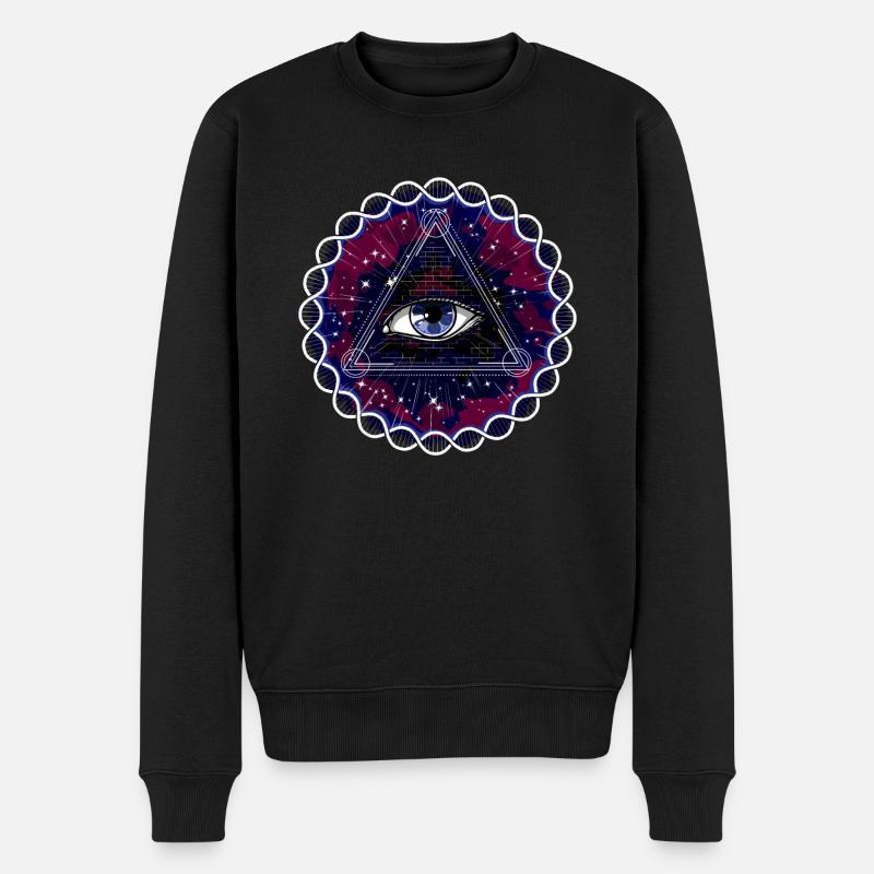 DMT Psychedelic Sacred Geometry - Men's Premium Organic Jumper - black