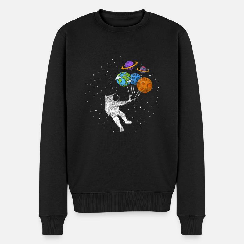Astronomie Astronaut - Männer Premium Bio Pullover - Schwarz