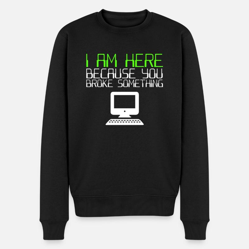 IT Helpdesk It Support - Men's Premium Organic Jumper - black