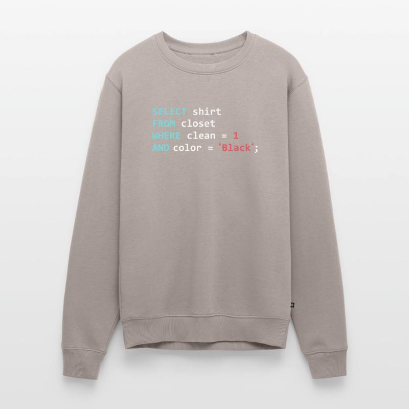 Programmer Database Funny SQL Query Men's Premium Organic Jumper