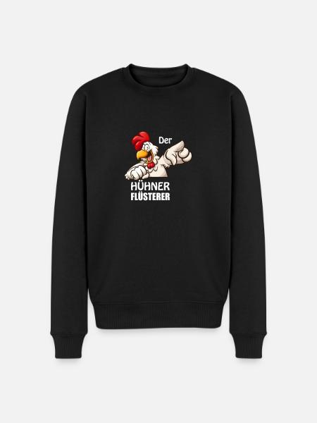 Der Hühner Flüsterer - Männer Premium Bio Pullover - Schwarz