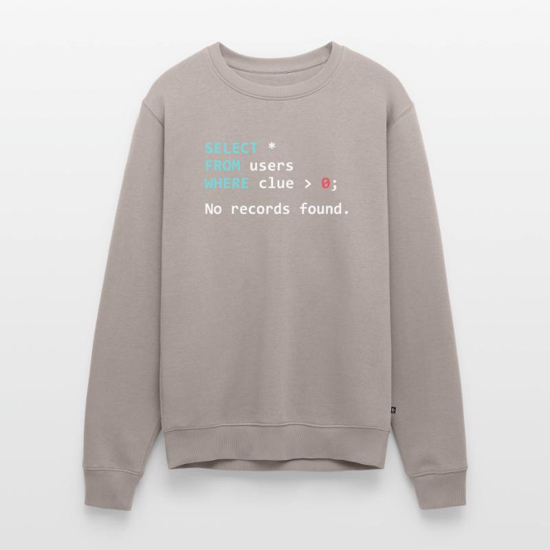 Lustiges Programmer Geschenk SQL Query Männer Premium Bio Pullover