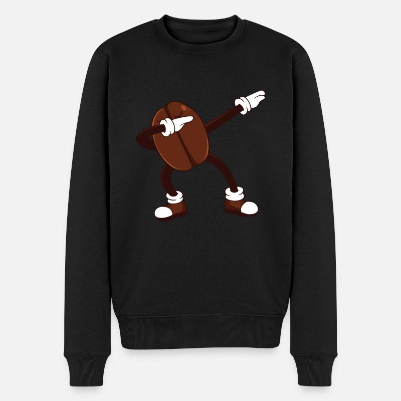 Tamponner le grain de café - Pull Premium bio Homme - noir