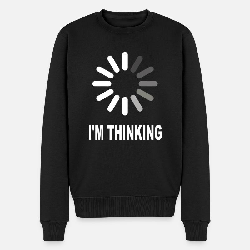 I'm Thinking - Männer Premium Bio Pullover - Schwarz