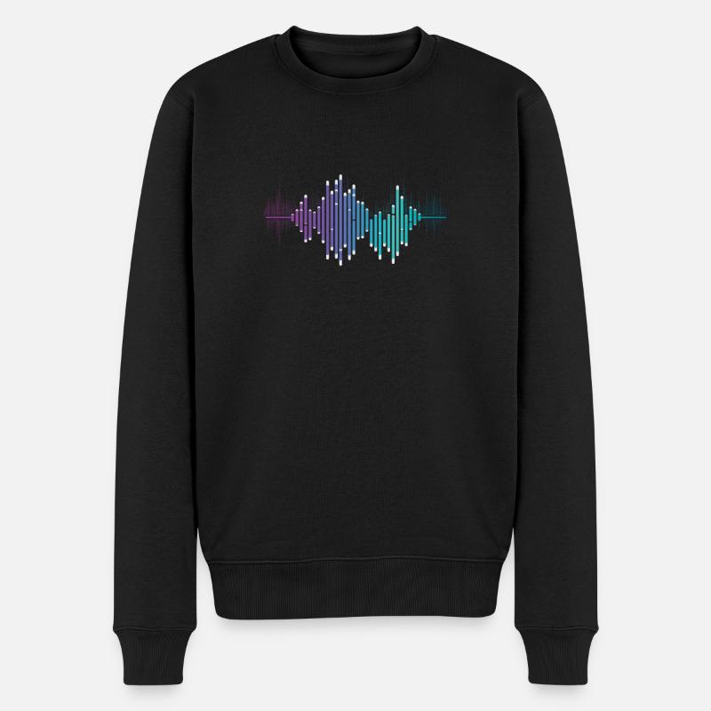 Sound Wave Technician Technische Aufnahme Musik - Männer Premium Bio Pullover - Schwarz
