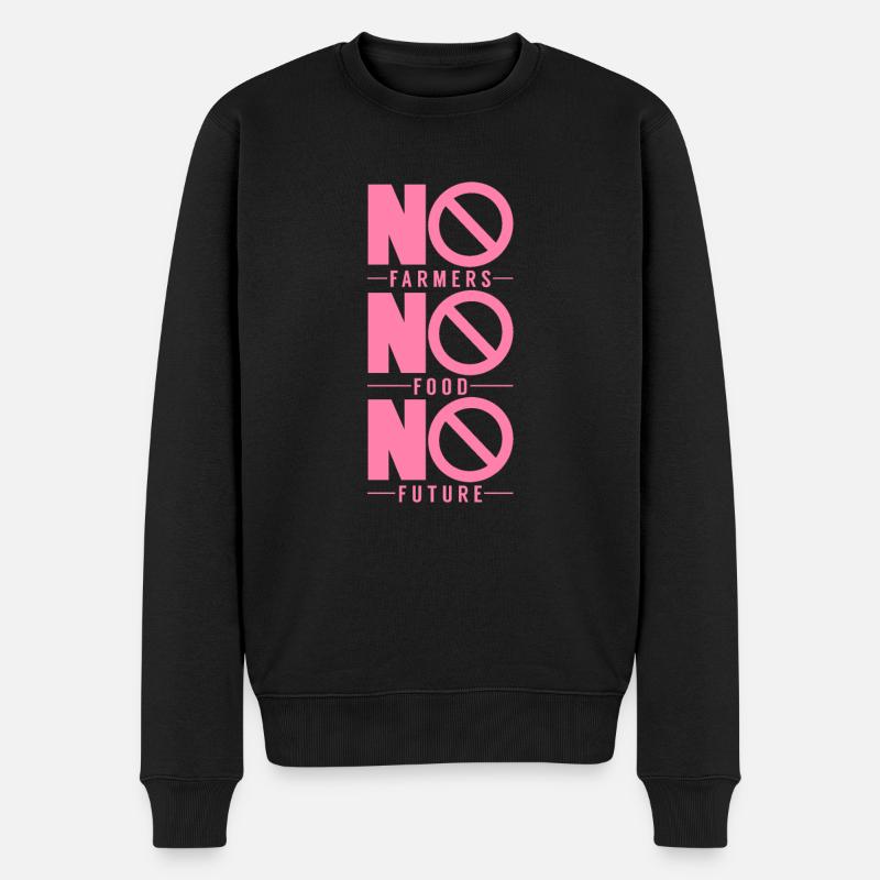Demo Landwirtin Protest Bäuerin Bauernprotest - Männer Premium Bio Pullover - Schwarz