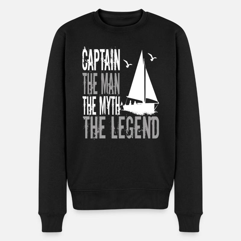 capitaine - Pull Premium bio Homme - noir