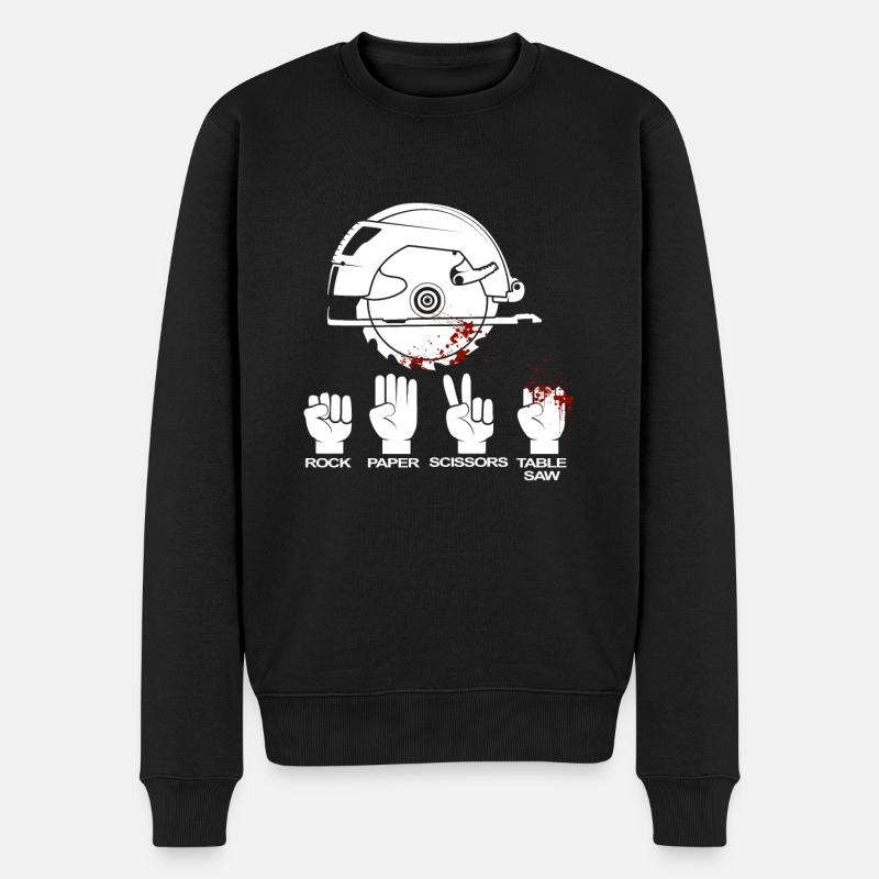 Scie à table cadeau de charpentier et menuisier - Pull Premium bio Homme - noir
