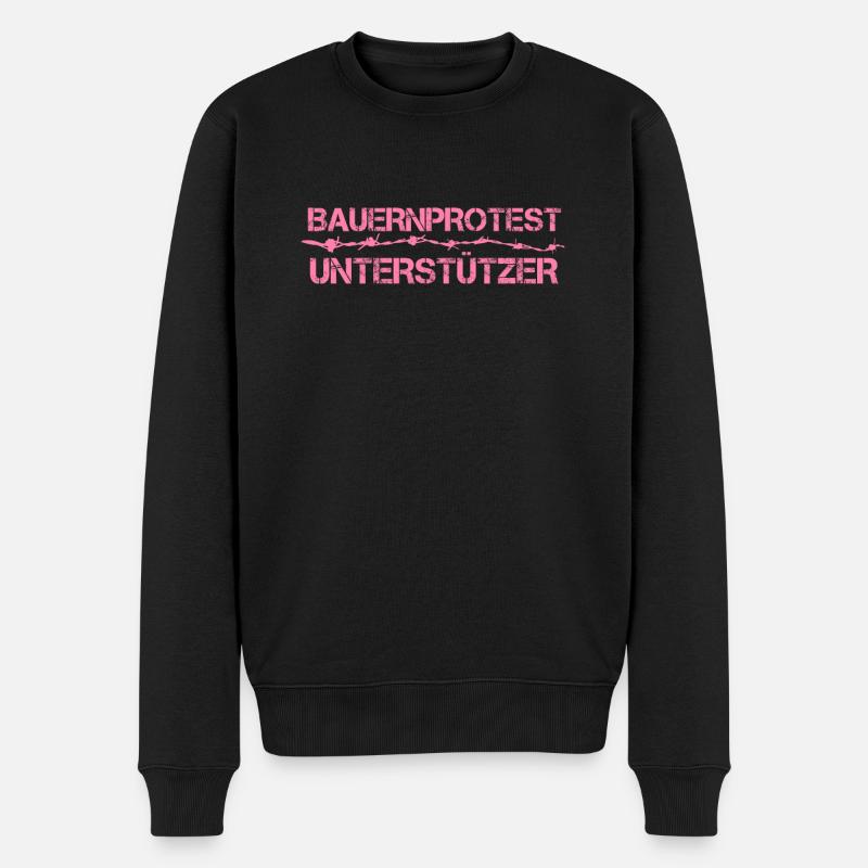 Team Bauernprotest Landwirt Bauerndemo Protest - Männer Premium Bio Pullover - Schwarz