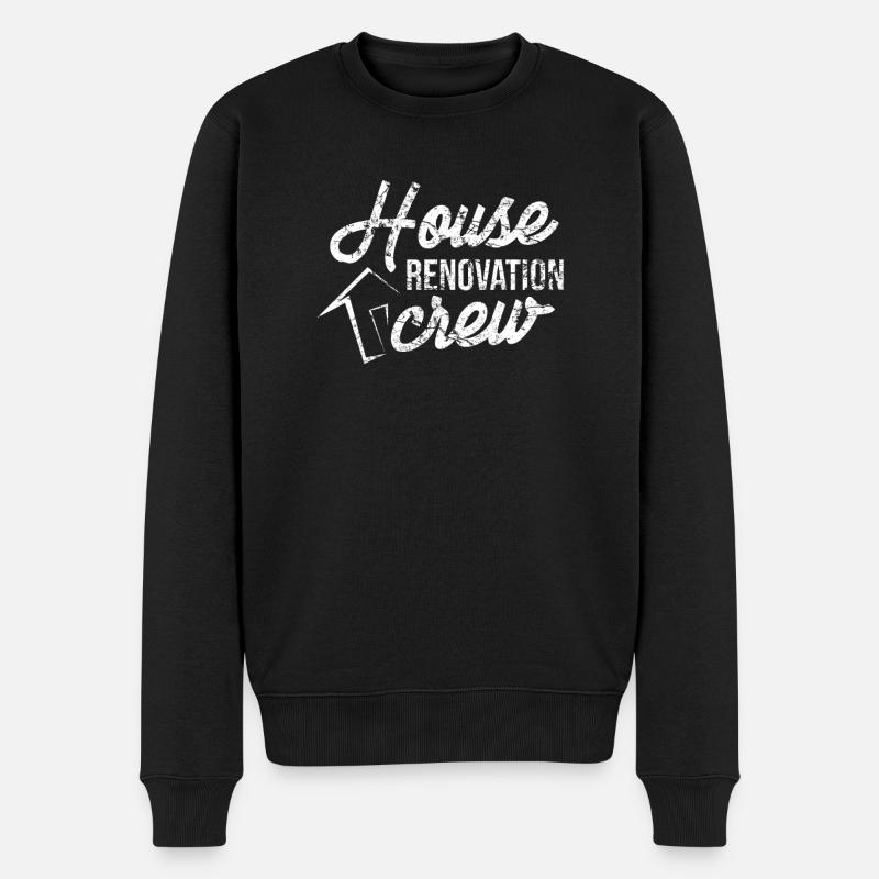 Haus Renovierung Mannschaft - Männer Premium Bio Pullover - Schwarz