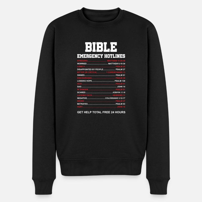 Christliche Religion Gott Christentum Jesus Geschenk - Männer Premium Bio Pullover - Schwarz