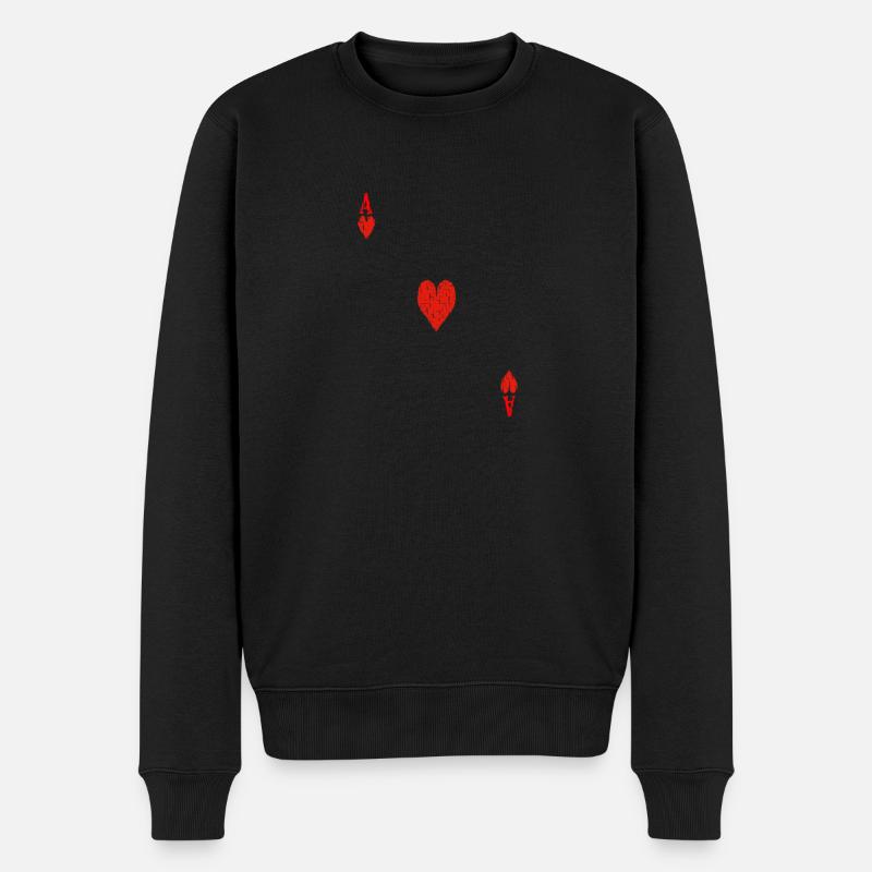 As de cœur 3 - Pull Premium bio Homme - noir