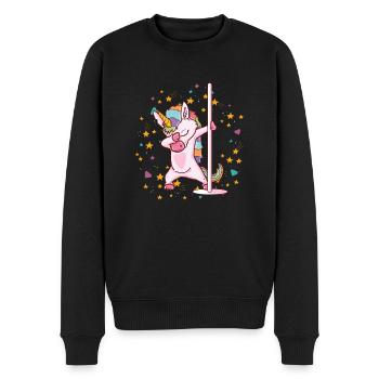 Pole Dancing Unicorn Cute Funny Pole Dance Gift - Pull Premium bio Homme - noir - Devant - Nico (187cm)