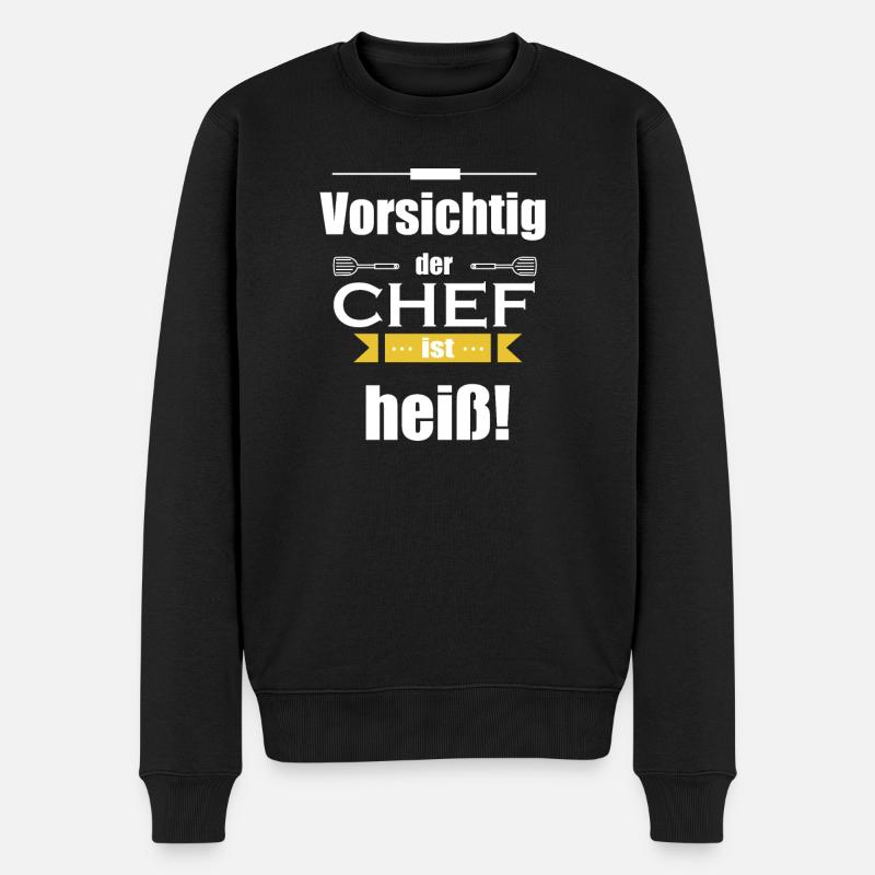 Herren Koch Chefkoch Sternekoch Hobbykoch Küche - Männer Premium Bio Pullover - Schwarz