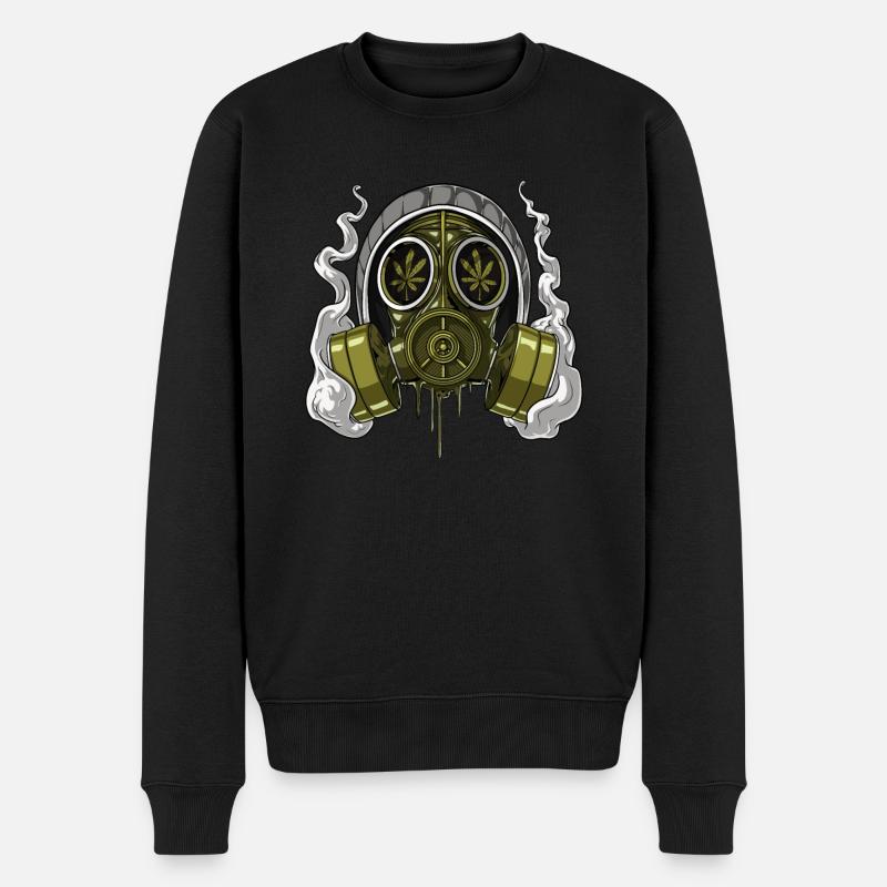 Masque à gaz Weed Stoner - Pull Premium bio Homme - noir