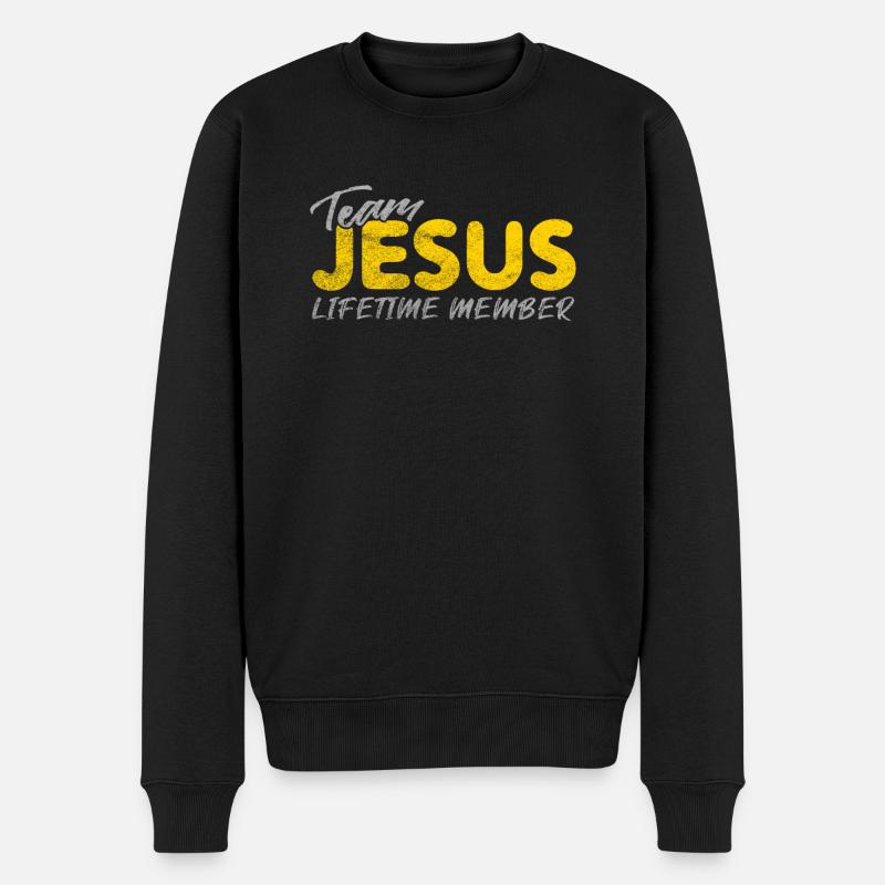 Membre à vie de l'équipe Jesus - Pull Premium bio Homme - noir