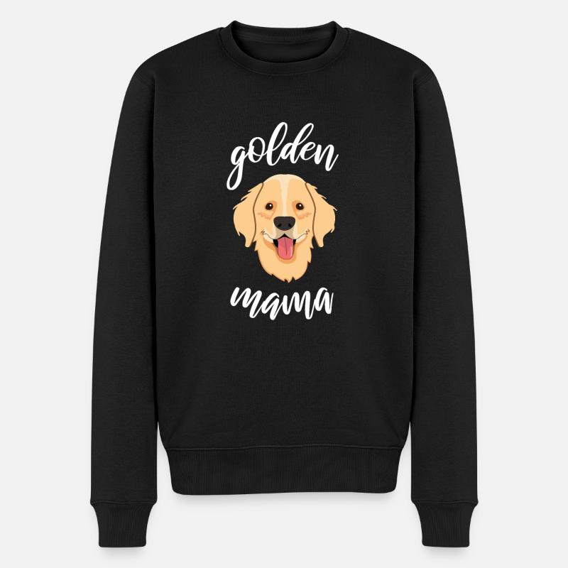 Golden Mama Golden Retriever - Pull Premium bio Homme - noir