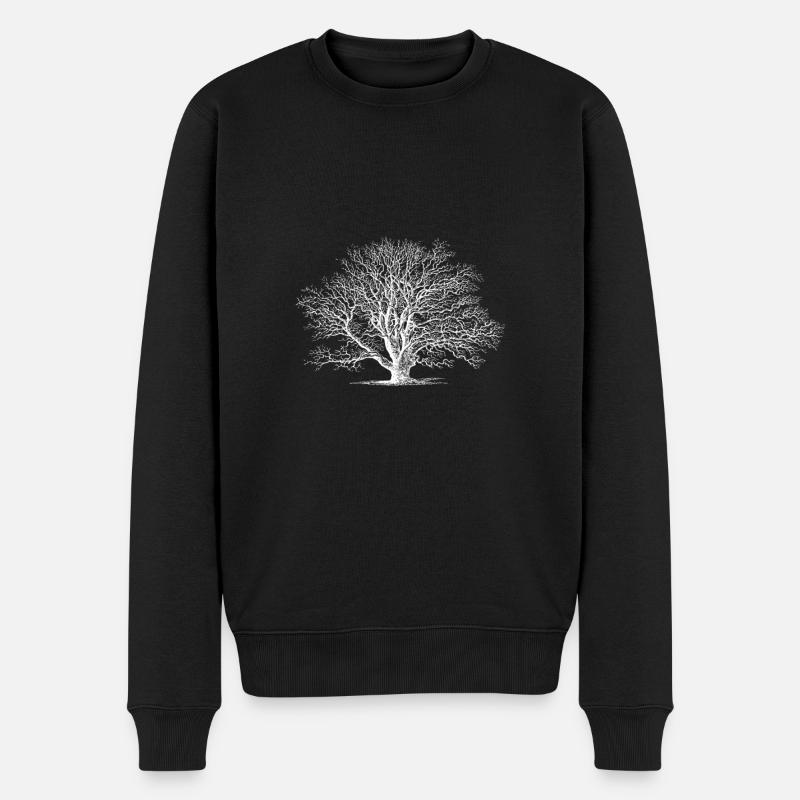 Baum Tree - Männer Premium Bio Pullover - Schwarz