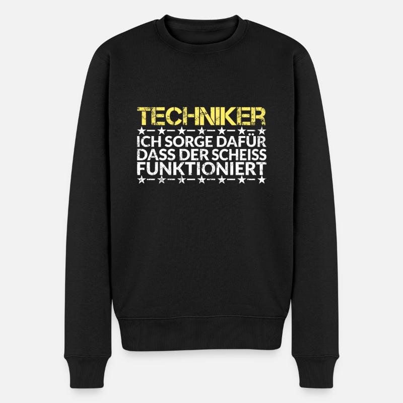 Techniker Technik Handwerker Handwerk Geschenkidee - Männer Premium Bio Pullover - Schwarz
